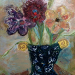 Flowers in Broken Pot 30x30